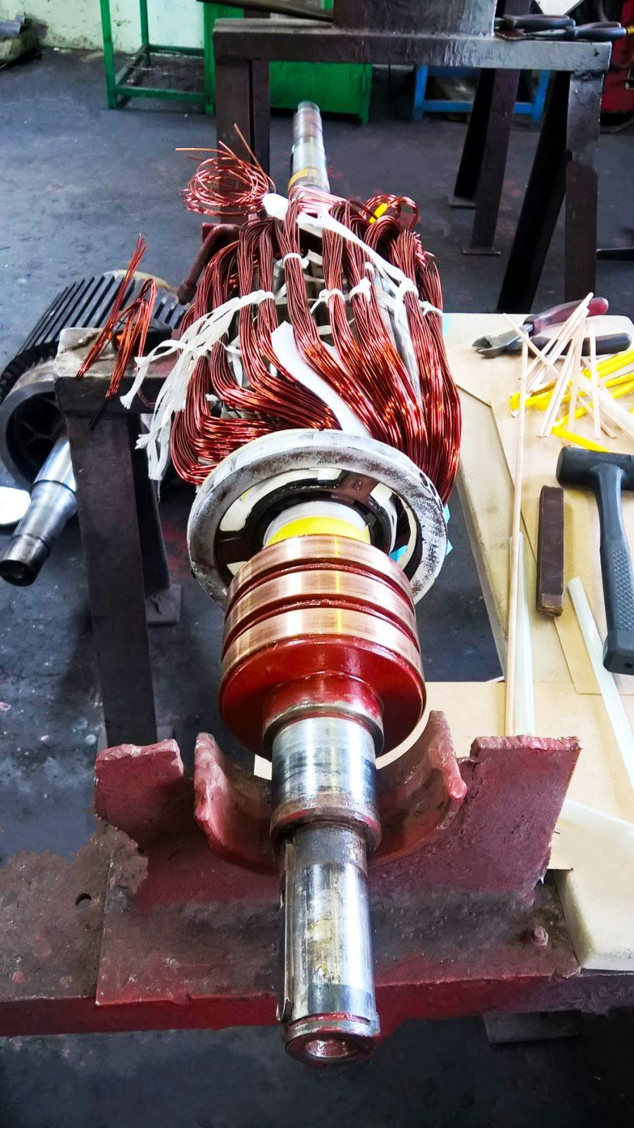 forgórész javítás tekercselés közben